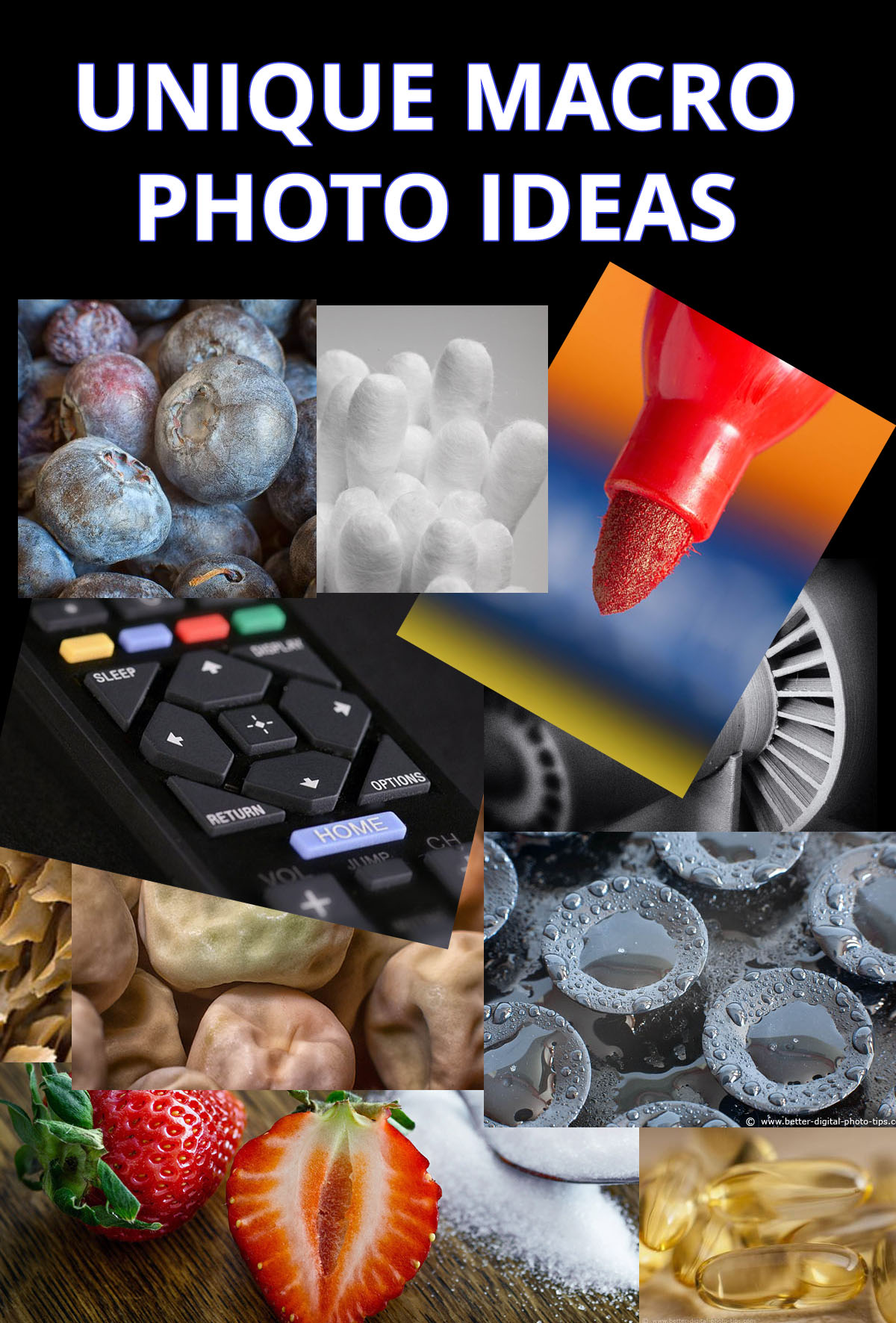 Unique macro subjects collage